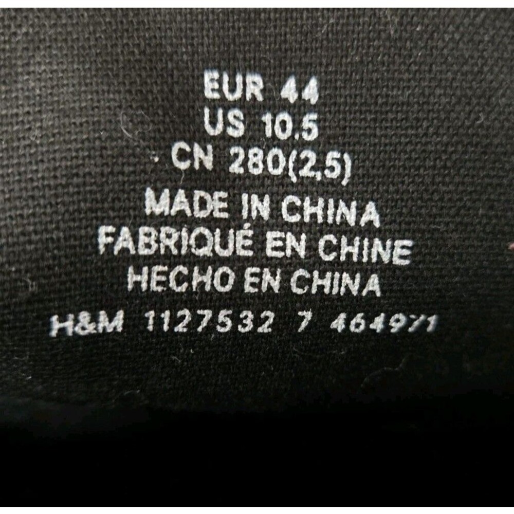 H&M black buckle-detail loafers Faux Leather Mens Size 10.5 - Picture 8 of 8